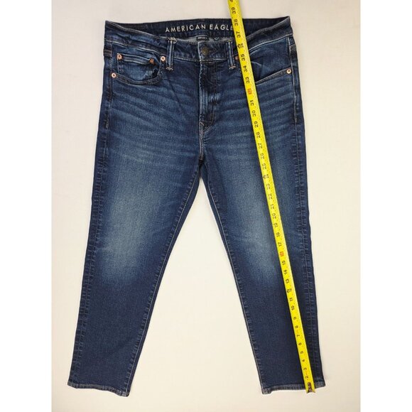 American Eagle Outfitters Size 32X29 Mens Slim Straight Airflex + Blue Jeans - Picture 10 of 12